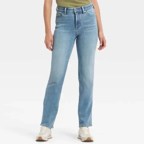 High Rise Slim Straight Denim Jeans Womens, Size 8 (29) - Picture 10 of 12